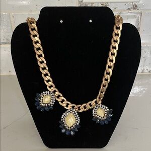 Elegant Mint Green and Blue Statement Necklace Great Condition